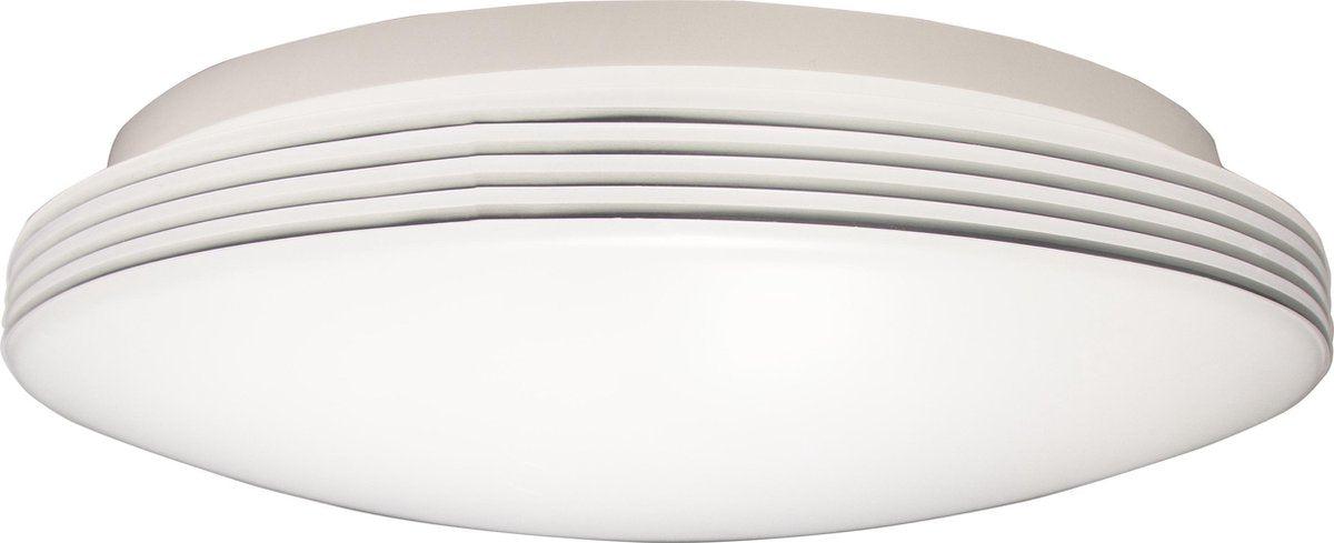 LED Plafondlamp rond 35 cm met ringen - Universeel - Spatwaterdicht - Warm wit licht Plafondlampen LED.nl