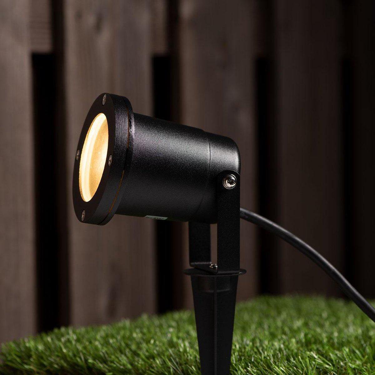 LED's Light LED Prikspot met Stekker - Kantelbaar - GU10 fitting - IP54 - Model Melfi - Zwart Prikspotjes LED.nl