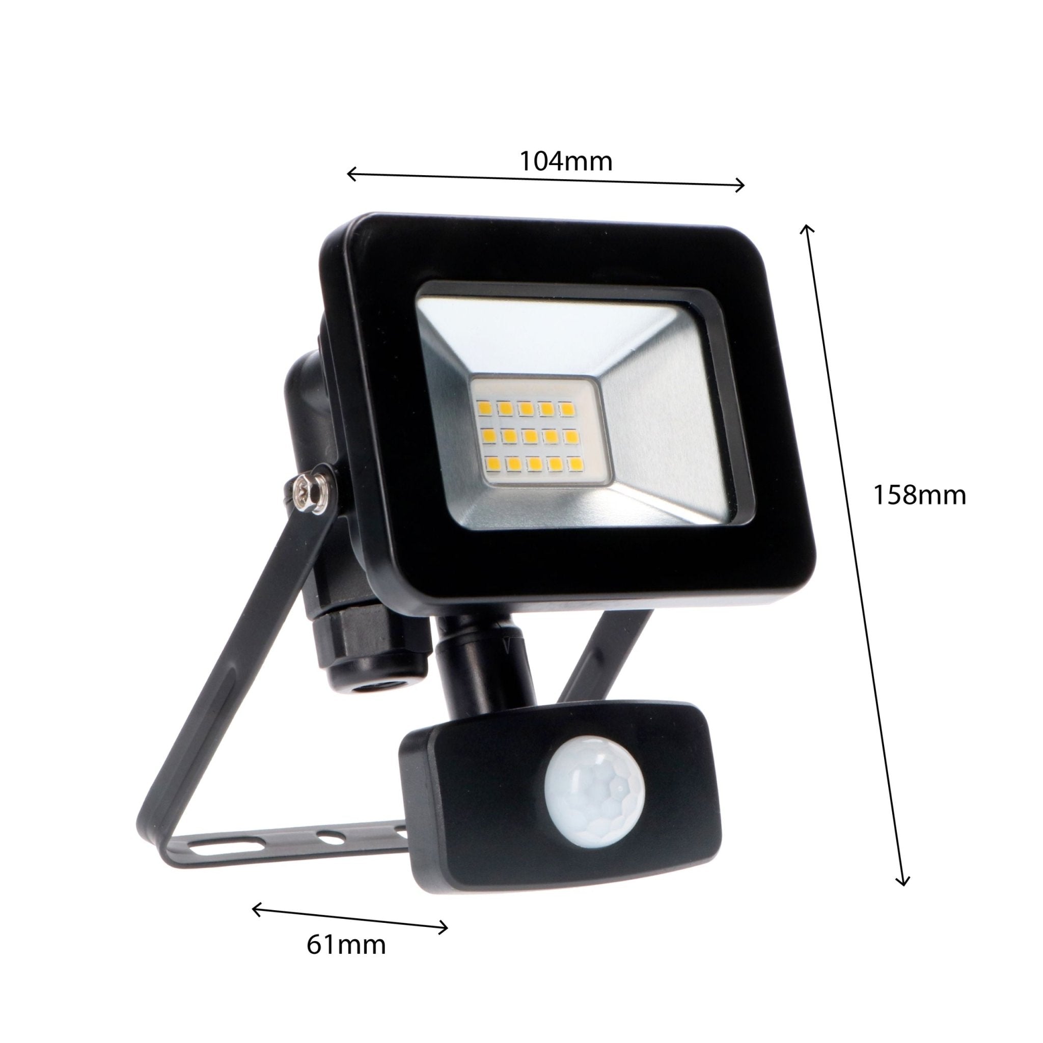 LED's Light Floodlight 1100 - Met licht- en bewegingssensor - Binnen & Buiten - 10W - Zwart Schijnwerpers LED.nl