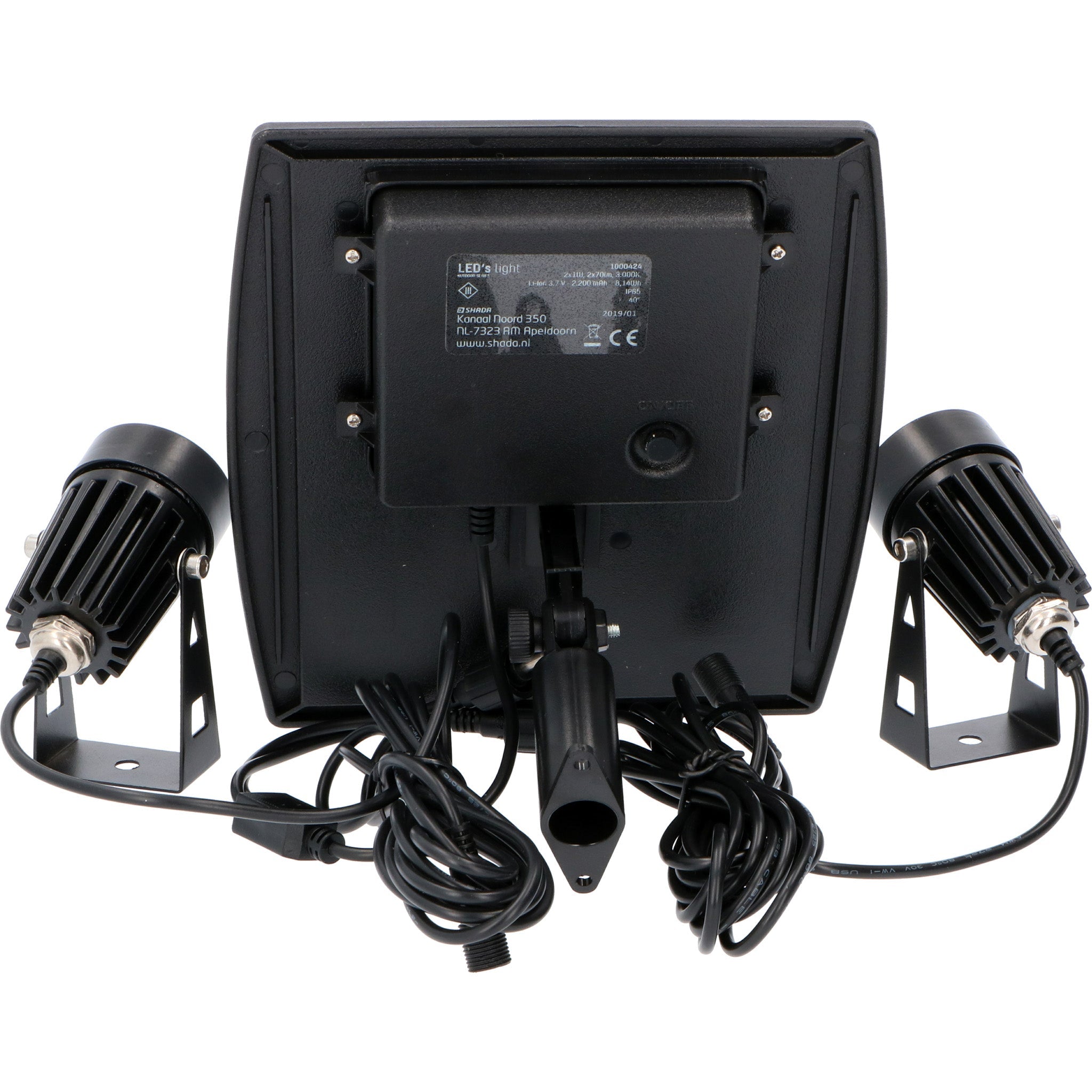 LED's Light Solar LED Tuinlamp met zonnepaneel en grondspies - Automatisch aan en uit - Met sensor - IP65 waterdicht Spotjes LED.nl