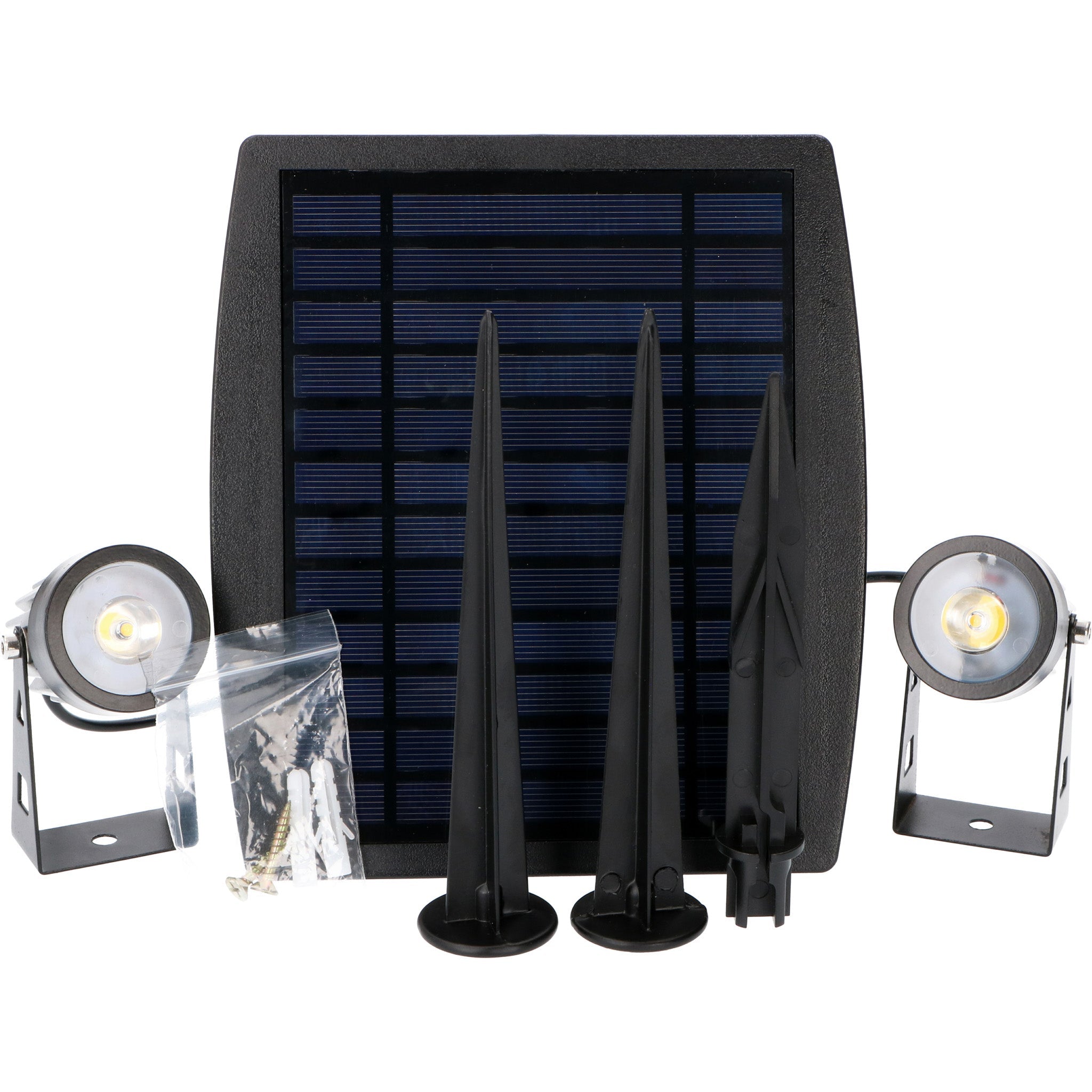 LED's Light Solar LED Tuinlamp met zonnepaneel en grondspies - Automatisch aan en uit - Met sensor - IP65 waterdicht Spotjes LED.nl