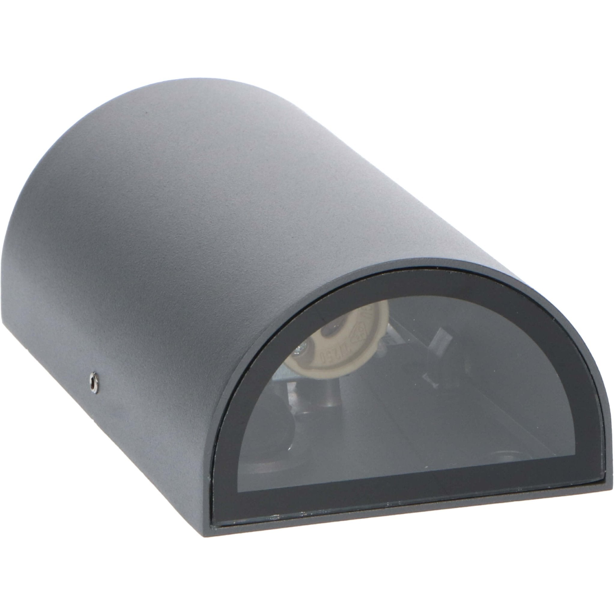 3 pack LED's Light LED Muurlamp Buiten - Halve cilinder met 2 lichtpunten - Model Siena - IP44 - Antraciet Wandlampen LED.nl