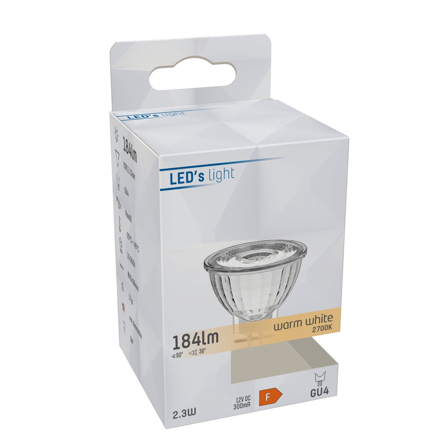 LongLife LED Lamp GU4 - MR11 - Warm white light - 2W replaces 20W - LED.nl