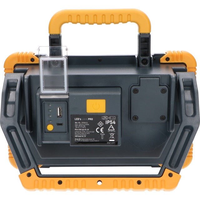 LED's Work Oplaadbare LED Bouwlamp 1500 - Draadloze werking op accu – IP54 – Rough Service Tested Bouwlampen LED.nl