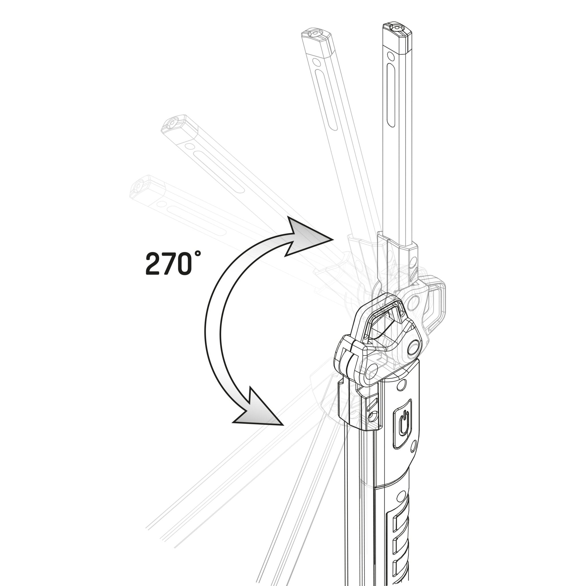 LED's Work Oplaadbare Looplamp 500 - Inspectielamp - Inklapbaar & Draadloos - Met magneet en haak Bouwlampen Led.nl