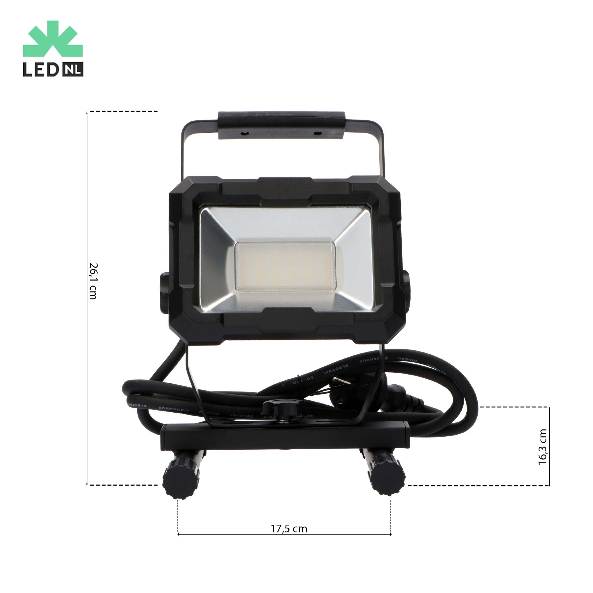 LED's Work Werklamp 2400 - Robuuste behuizing - Extra sterk snoer 150 cm - IP65 waterdicht - 30W Werklampen LED.nl
