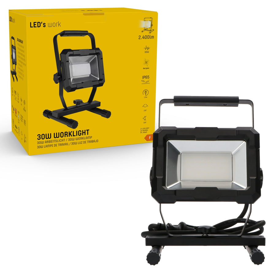 LED's Work Arbeitsleuchte 2400 - Robustes Gehäuse - Extra starkes Kabel 150 cm - IP65 wasserdicht - 30W - LED.de