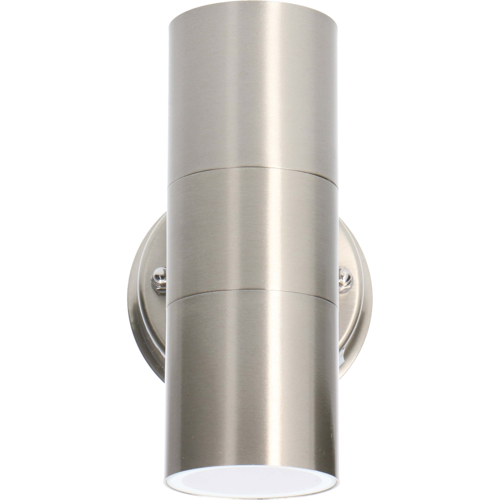 3 pack LED's Light RVS LED Muurlamp Buiten - Spot met 2 x GU10 fitting - Model Catania - IP44 - Zilver Spotjes LED.nl