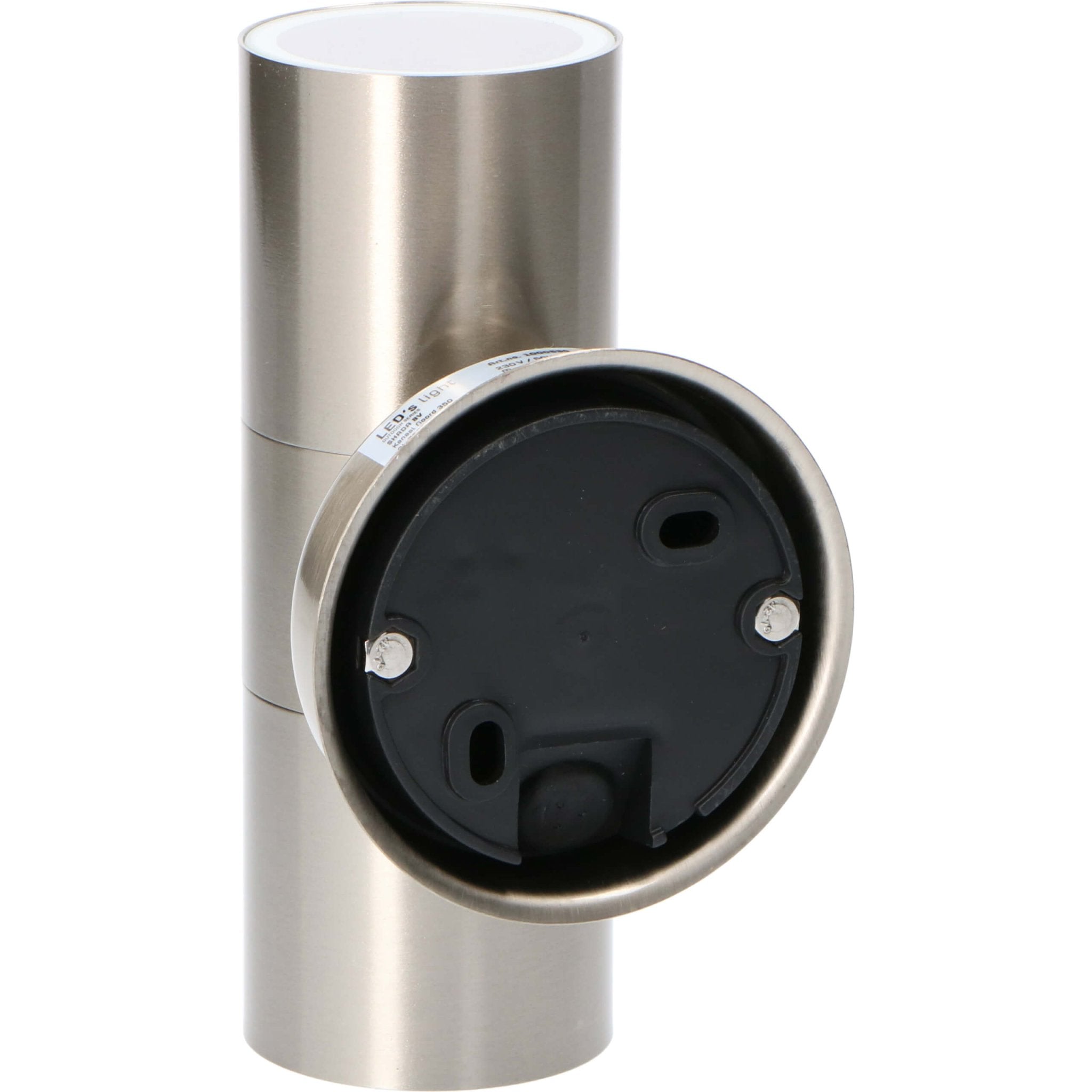 3 pack LED's Light RVS LED Muurlamp Buiten - Spot met 2 x GU10 fitting - Model Catania - IP44 - Zilver Spotjes LED.nl