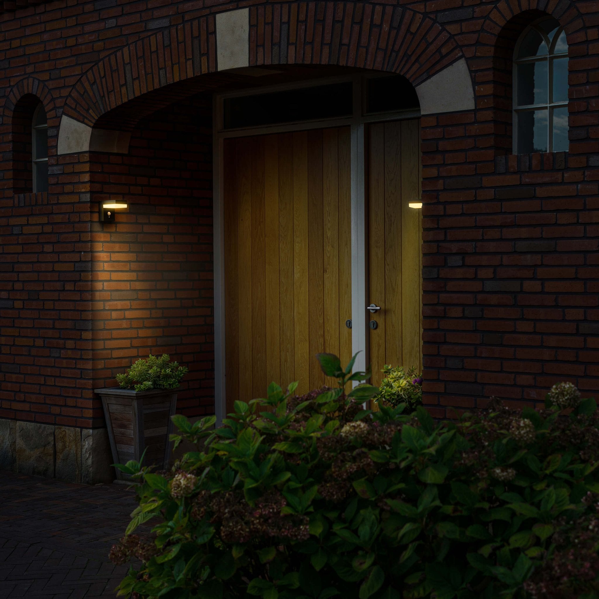 LED's Light RVS Solar LED Muurlamp met Bewegingssensor - Draadloos - Vierkant - 3 standen - Zwart Buitenlampen LED.nl