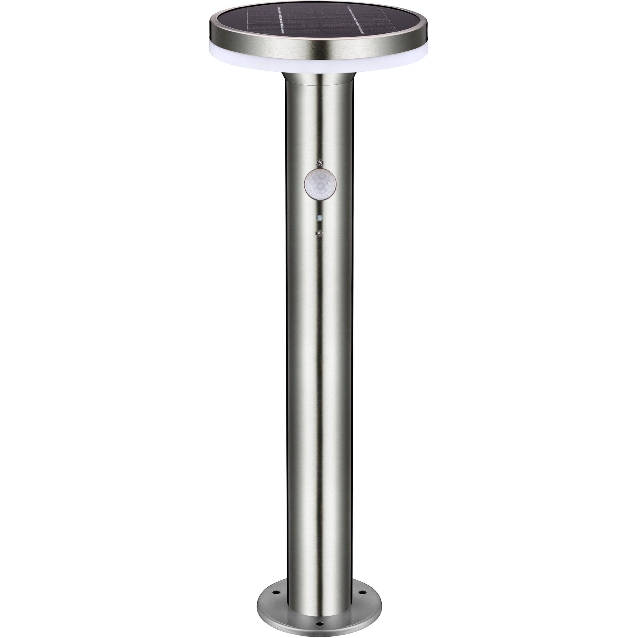 LED's Light RVS Solar LED Tuin Lantaarnpaal met Bewegingssensor - Draadloos - 3 standen - Zilver Lantaarns LED.nl