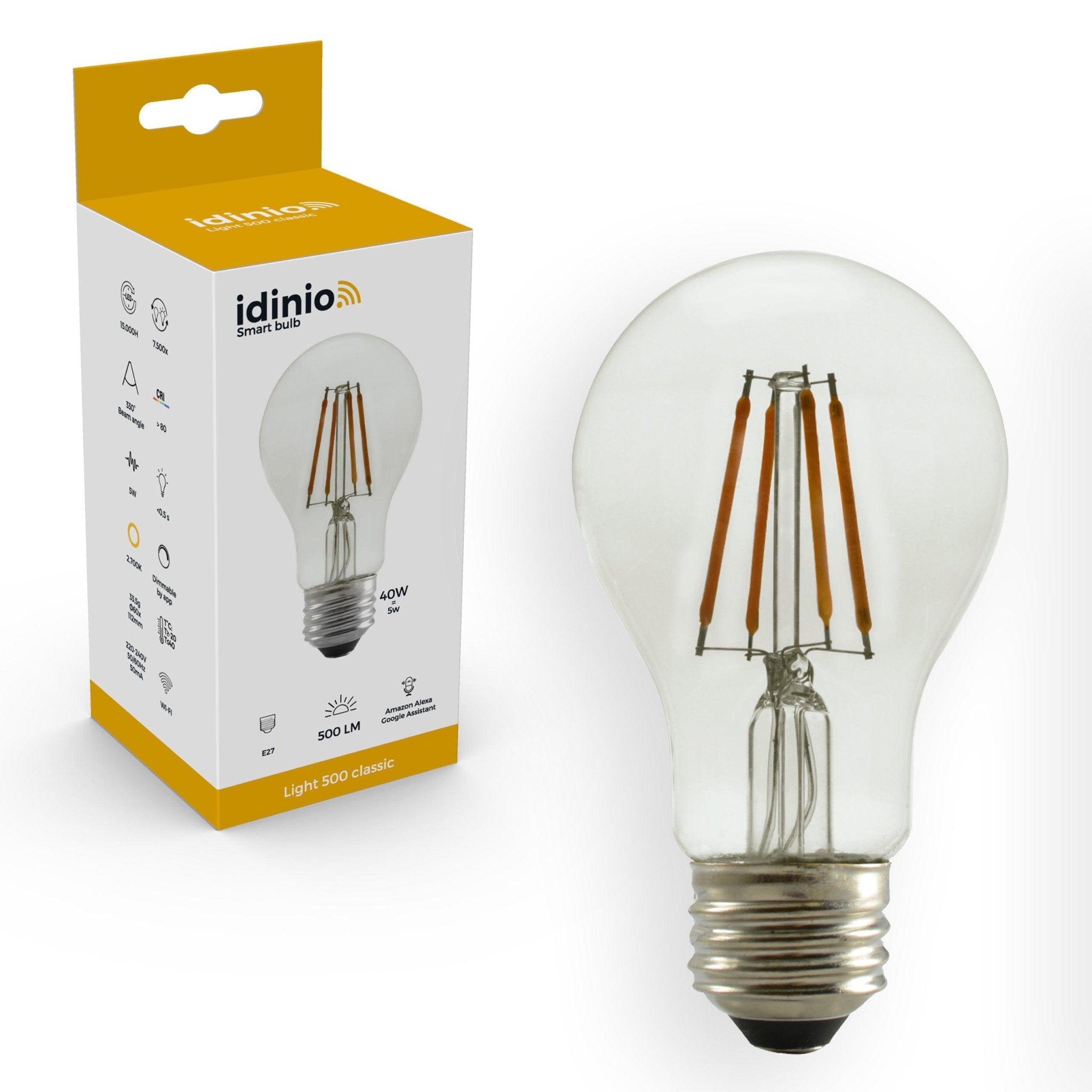 Smart LED Lamp E27 helder - Dimbaar warm wit licht - Bedienbaar met App Slimme lampen LED.nl