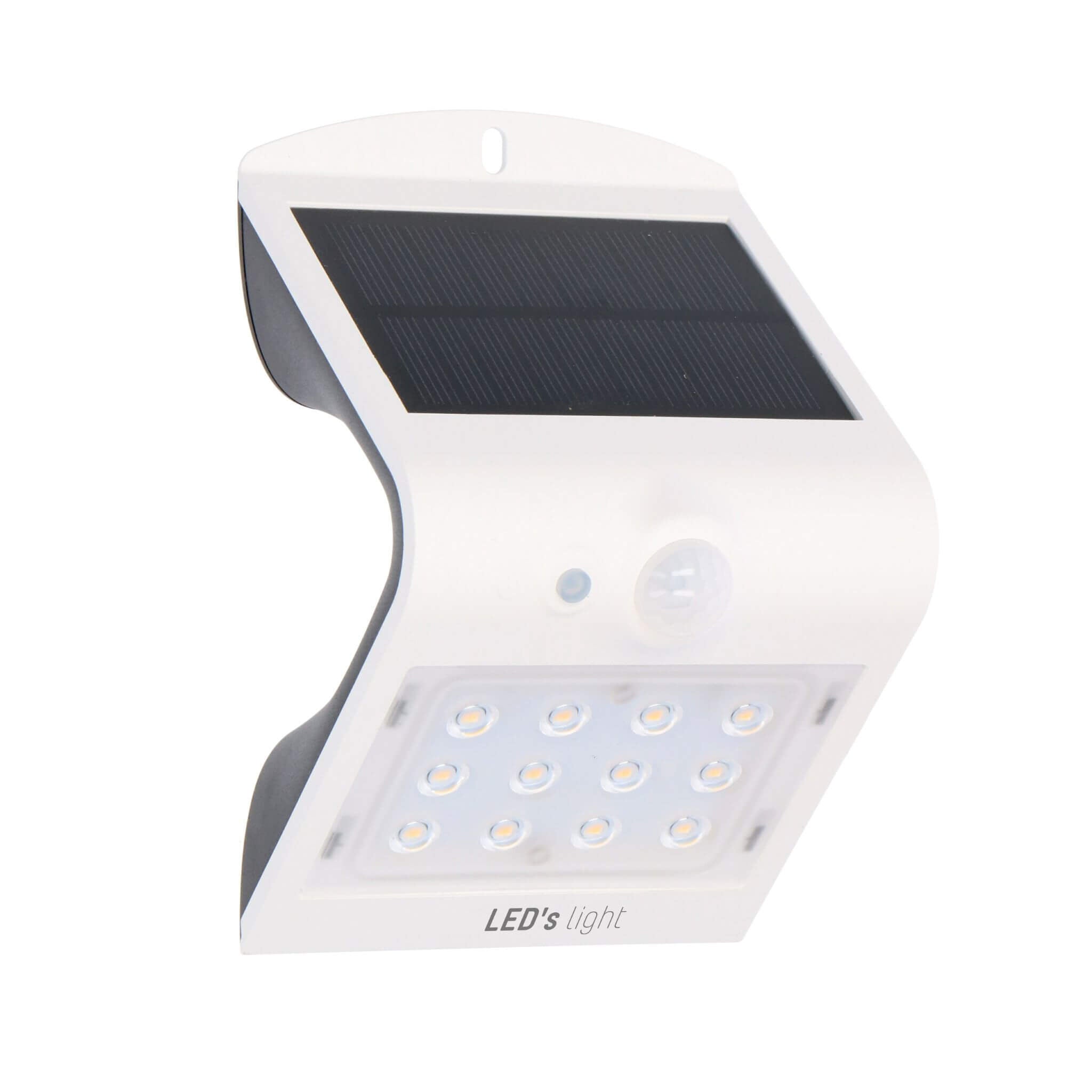 LED's Light Solar LED Wandlamp met Bewegingssensor 220 - 3 lichtstanden - Automatisch aan/uit - Wit Buitenlampen LED.nl