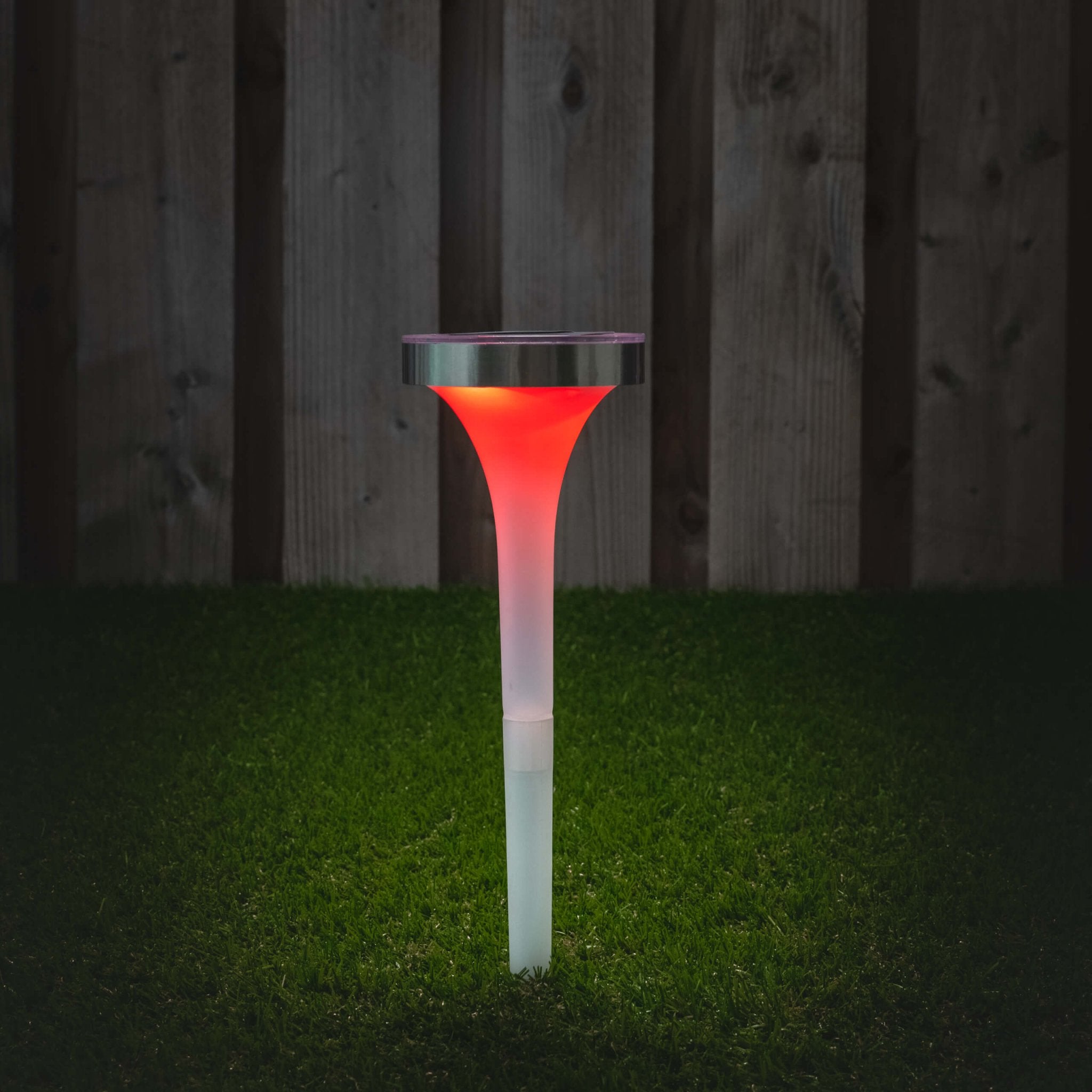 Solar LED Prikspot met sensor - Warm wit + RGB - Auto aan/uit - Tours - 32 cm Prikspotjes LED.nl