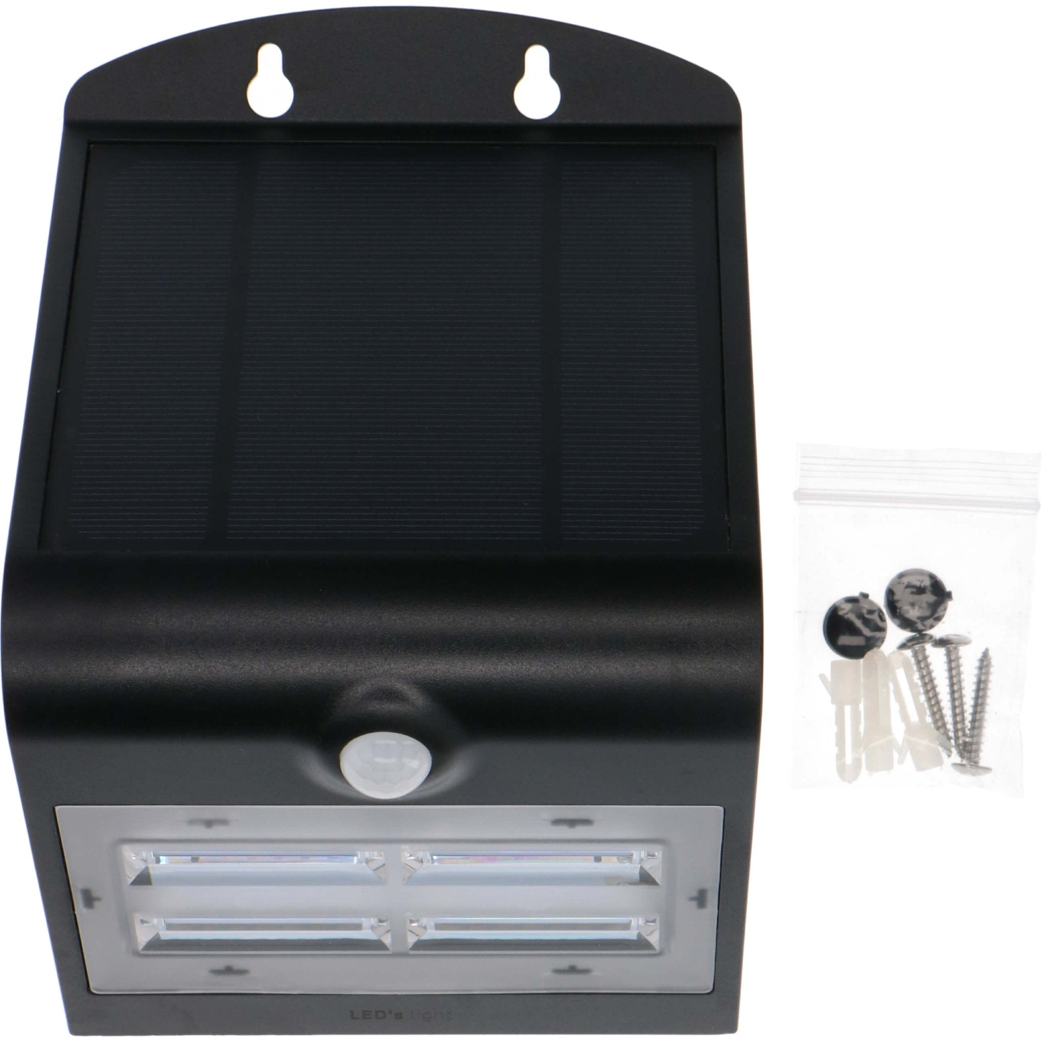 LED's Light Solar LED Buitenlamp met Bewegingssensor 400 - 3 lichtstanden - Automatisch aan/uit - Zwart Wandlampen LED.nl