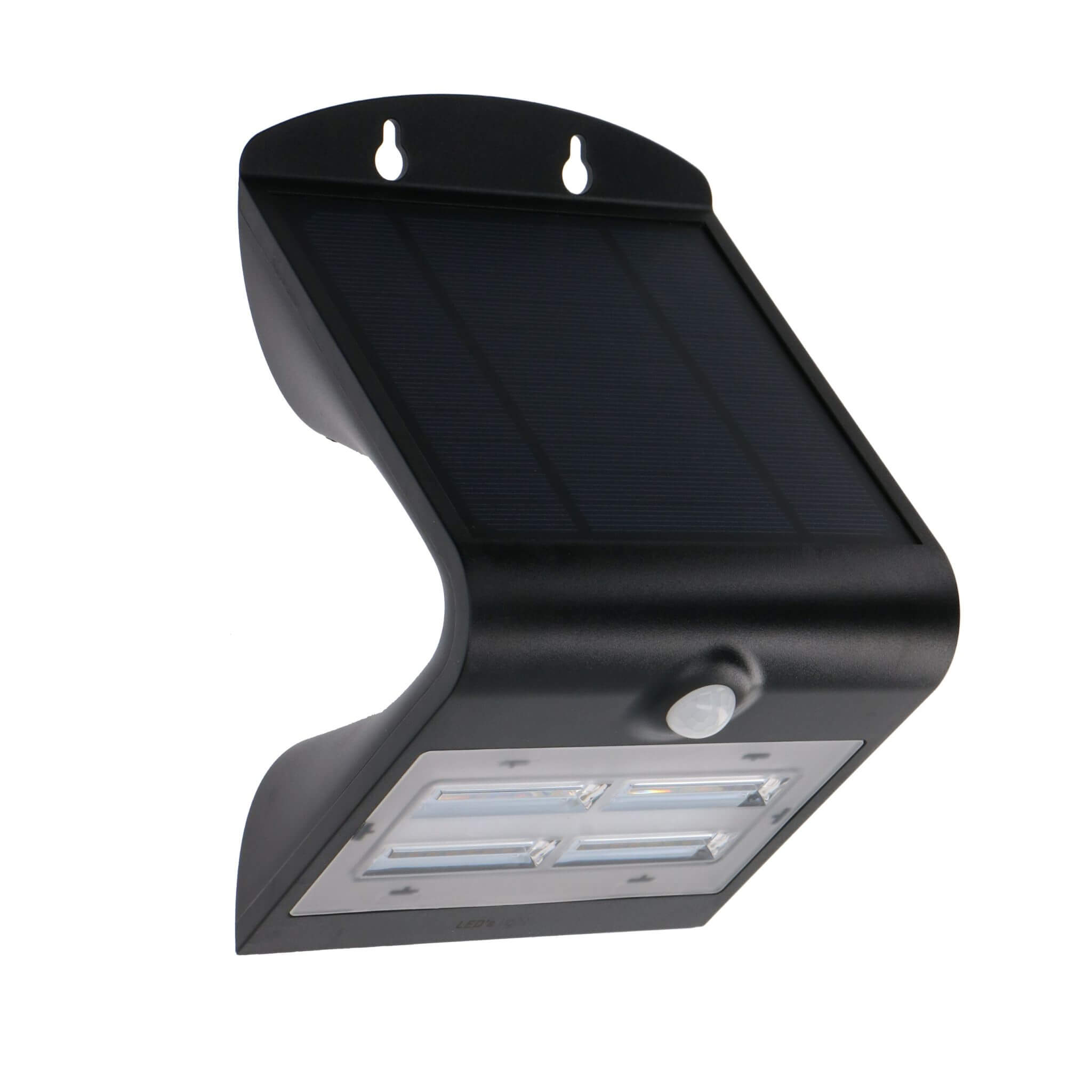 LED's Light Solar LED Buitenlamp met Bewegingssensor 400 - 3 lichtstanden - Automatisch aan/uit - Zwart Wandlampen LED.nl