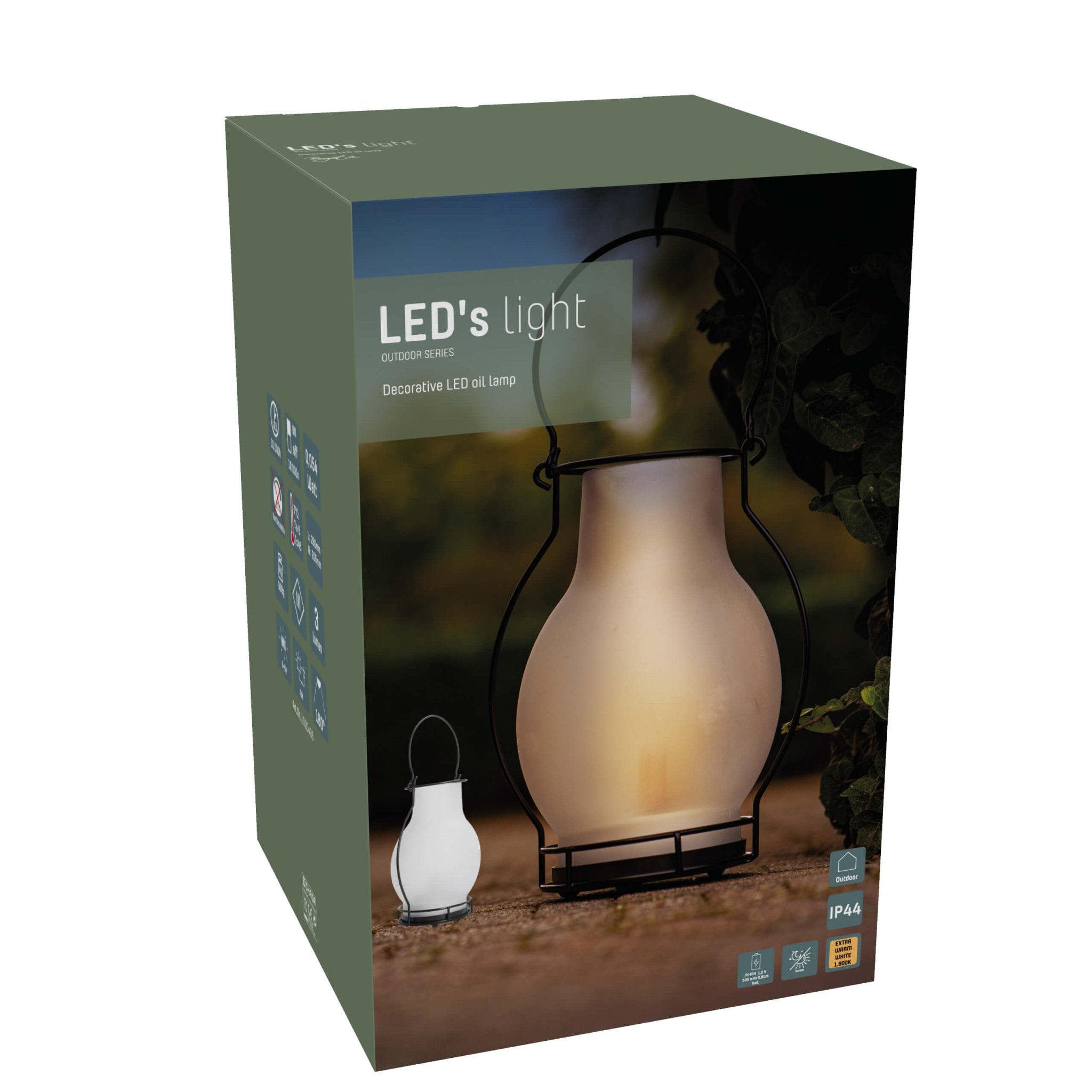 Solar Olielamp op zonne-energie met sensor - Automatisch aan/uit - Draadloos - 28 cm Buitenlampen LED.nl