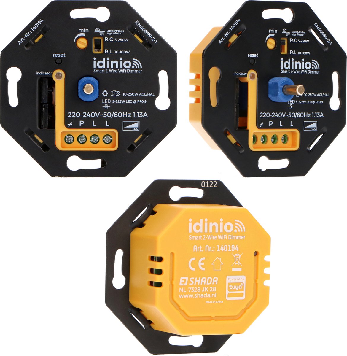 Smarter WLAN-Dimmer mit App – Geeignet für alle dimmbaren Lampen – 0 bis 250 W