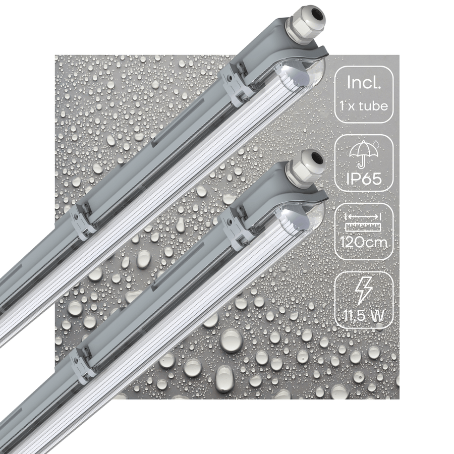 2er-Pack – LED-Leuchtstoffröhre mit 120 cm LED-Röhre – Für Innen- und Außenbereich – 2130 lm – 1 x 11,5 W – 4000 K – Hohe Effizienz – Energieeffizienzklasse B - LED.de