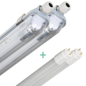 2er-Pack – LED-Leuchtstoffröhre mit 120 cm LED-Röhre – Für Innen- und Außenbereich – 2130 lm – 1 x 11,5 W – 4000 K – Hohe Effizienz – Energieeffizienzklasse B - LED.de