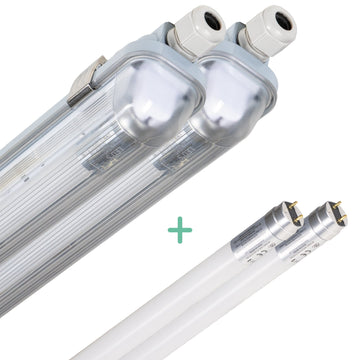 2 PACK -LED's Light Complete LED TL lamp met LED buis 150 cm - Binnen en buiten - 3060lm - 16.5W - 4000K - 185lm/w - Energielabel B LED.nl