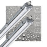 2 PACK - LED's Light Dubbele LED TL lamp 120 cm - compleet met LED buizen - Binnen en buiten - 4260 lm - 4000K - 2x11.5W - LED.nl