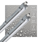 2 PACK - LED's Light LED TL armatuur met lamp 120 cm - Koud wit licht 6500 K - Waterdicht - Complete set - LED.nl