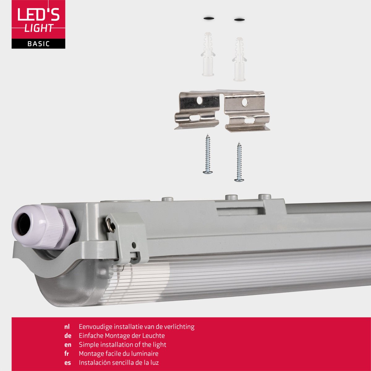 2 PACK - LED's Light LED TL armatuur met lamp 150 cm - Koud wit licht 6500 K - Waterdicht - Complete set - LED.nl