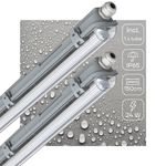 2 PACK - LED's Light LED TL armatuur met lamp 150 cm - Koud wit licht 6500 K - Waterdicht - Complete set - LED.nl