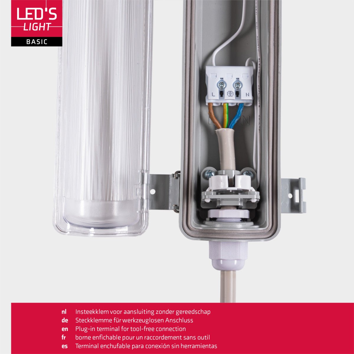 2 PACK - LED's Light LED TL armatuur met lamp 150 cm - Koud wit licht 6500 K - Waterdicht - Complete set - LED.nl
