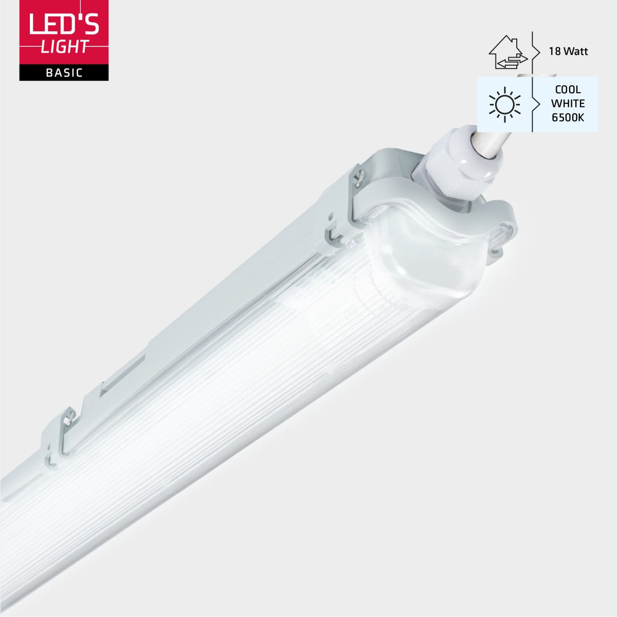 2 PACK - LED's Light LED TL armatuur met lamp 150 cm - Koud wit licht 6500 K - Waterdicht - Complete set - LED.nl