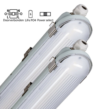 2er-PACK – LED's Light PRO Philips LED TL Leuchte 150 cm – Mit Notakku – 185 lm/W – Energielabel B – 47 W – 7200 lm – 4000 K - LED.de