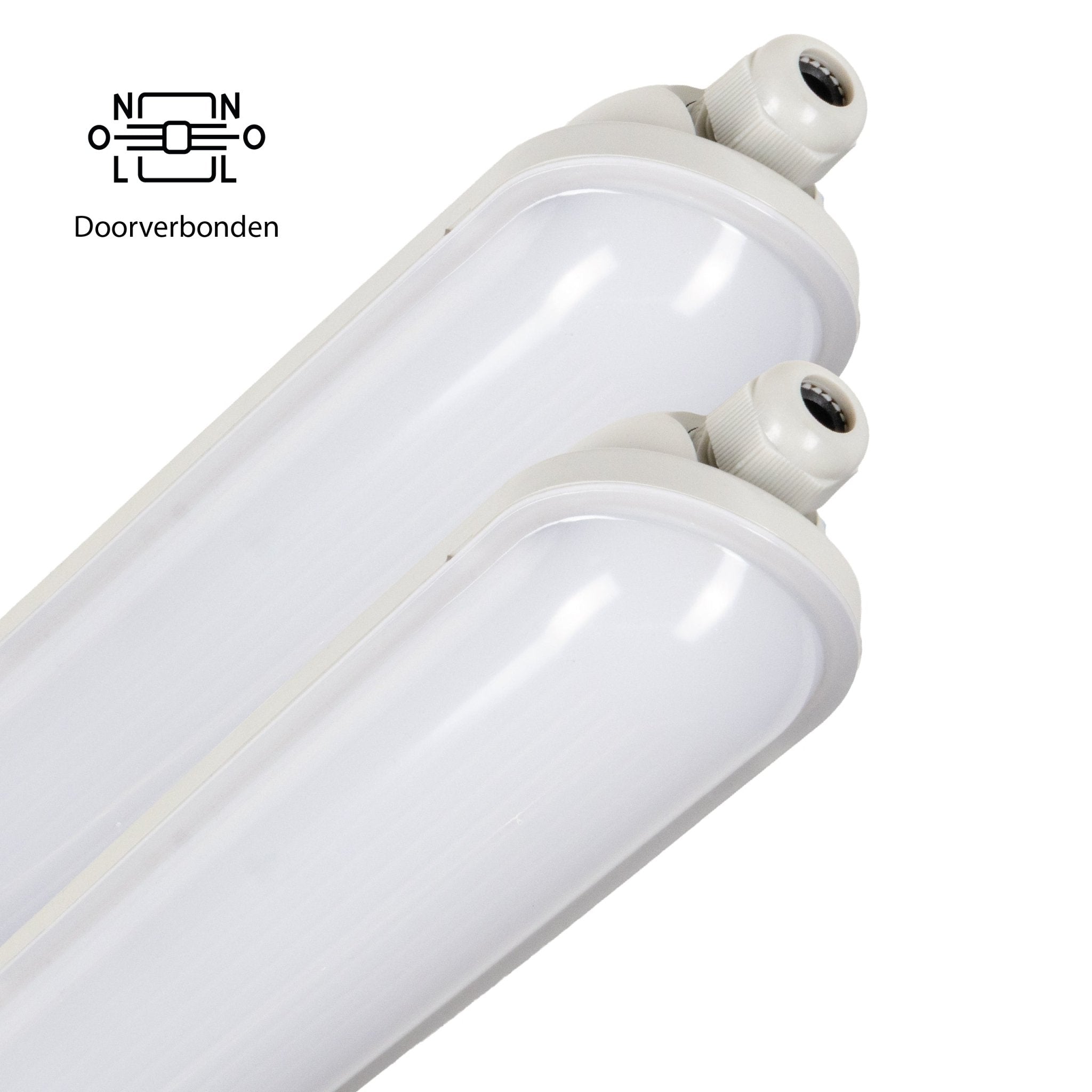 2 PACK - LED's Light Pro Premium Koppelbaar LED TL armatuur 40W 150cm 6400lm 4000K 160lm/w TL verlichting LED.nl