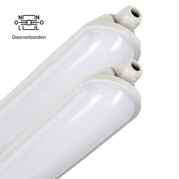 2 PACK - LED's Light Pro Premium Koppelbaar LED TL armatuur 40W 150cm 6400lm 4000K 160lm/w TL verlichting LED.nl