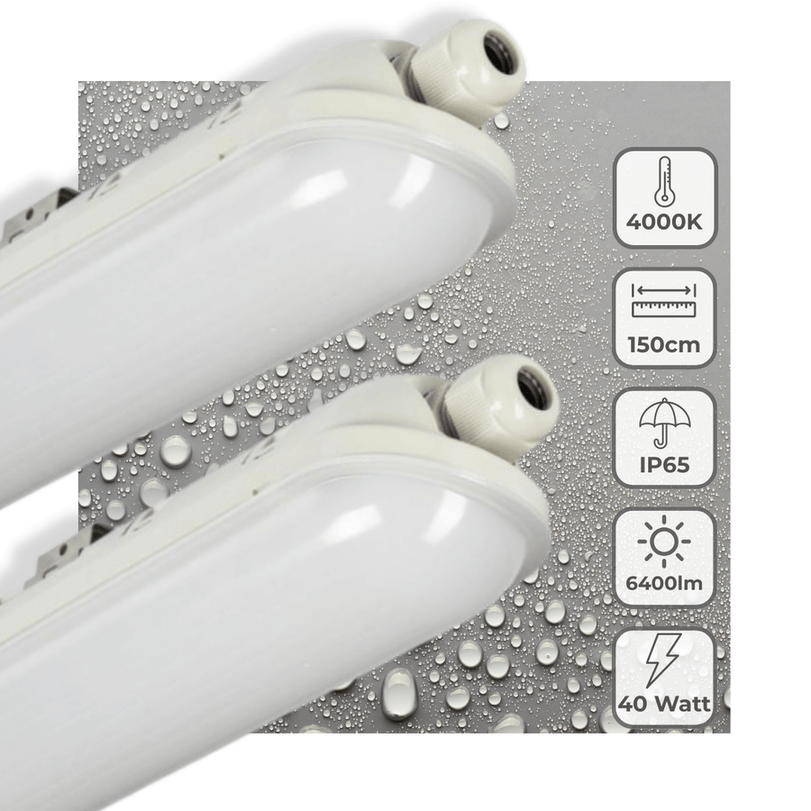 LED's Light Pro Premium LED TL fixture complete 150 cm - Waterproof - 6400 lm - LED.nl