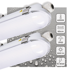 2 PACK - LED's Light Pro TL Armatuur Strip 60 cm - Energielabel B - IP65 waterdicht - 2650 lm - LED.nl