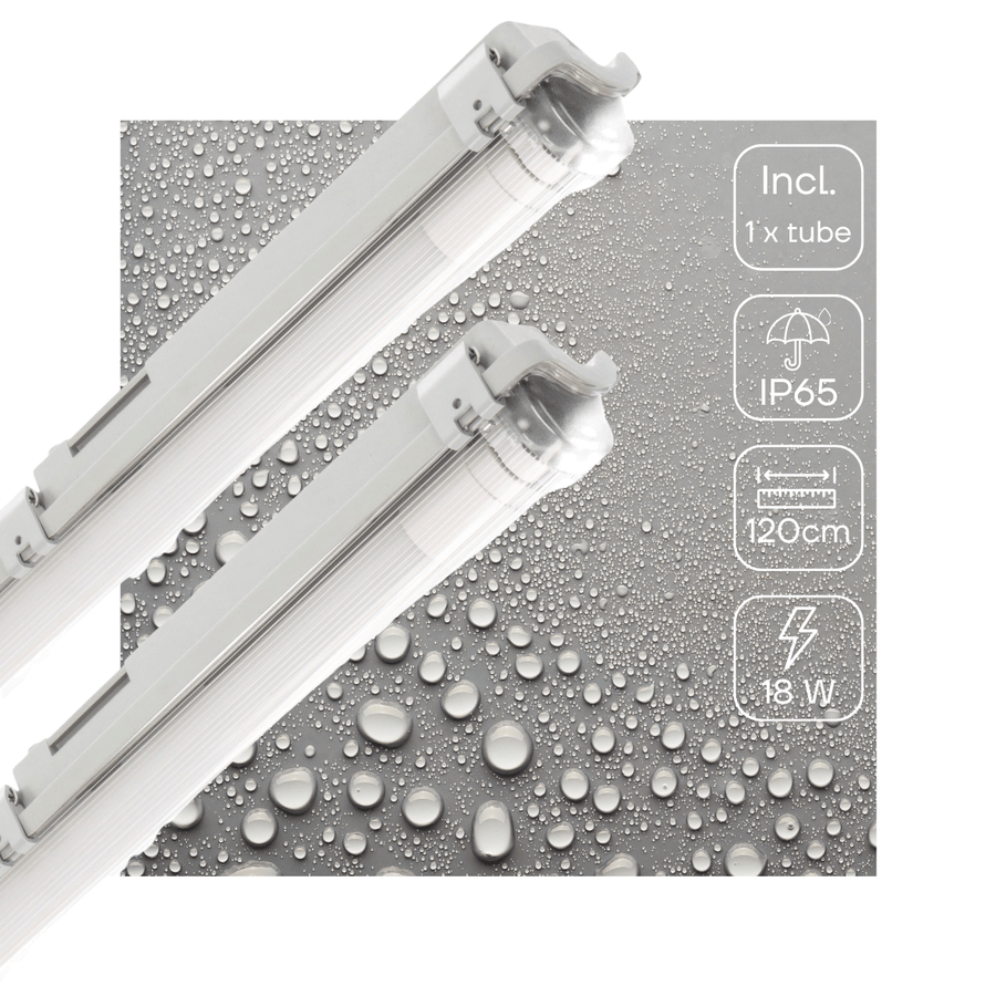 2 PACK - LED's Light Proventa TL Armatuur LED compleet 120 cm - Armatuur met LED Buis - Waterdicht - 2160lm TL verlichting LED.nl