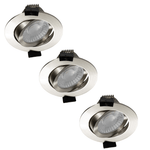 3 PACK - LED's Light PRO downlight inbouwspot Ø 68mm - Kantelbaar - Spatwaterdicht - Dim to Warm - RVS - LED.nl