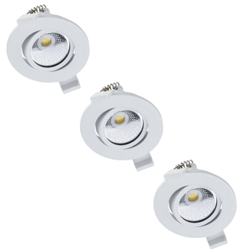 LED's Light PRO Einbaustrahler 68 mm - Indoor &amp; Outdoor - 3 Lichtfarben - Dimmbares Licht - Weiß - LED.de
