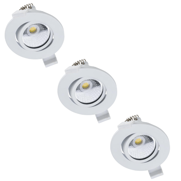 3 PACK - LED's Light PRO Inbouwspot 68 mm - Indoor & Outdoor - 3 lichtkleuren - Dimbaar licht - Wit - LED.nl
