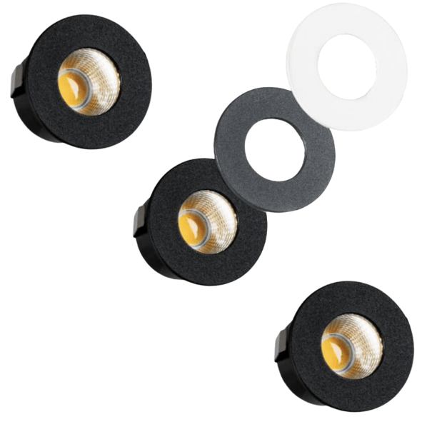 3 PACK - LED's Light PRO mini inbouwspot 3 cm - Voor overkapping, veranda's en inbouwplafonds - Dimbaar - 3 Kleuren plaatjes - LED.nl