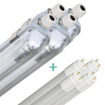4er-Pack – LED-Leuchtstoffröhre mit 120 cm LED-Röhre – Für Innen- und Außenbereich – 2130 lm – 1 x 11,5 W – 4000 K – Hohe Effizienz – Energieeffizienzklasse B - LED.de