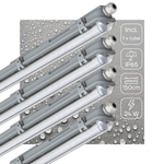 4 PACK - LED's Light LED TL 4 armaturen met lampen 150 cm - Koud wit licht 6500 K - Waterdicht - Complete set - 4 stuks - LED.nl