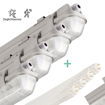 4er-Pack – LED-Leuchte, TL-Leuchte mit Sensor, 120 cm – Bewegungssensor und Nachtsensor – Wasserdicht – 2100 lm - LED.de