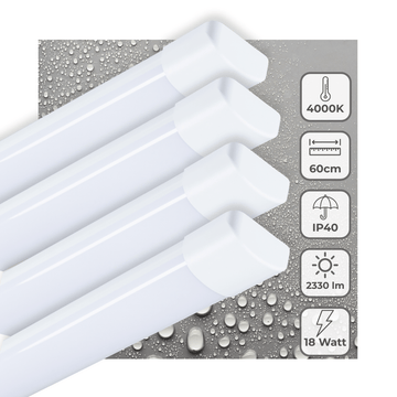 4er-PACK – LED's Light LED TL Lampe 60 cm für den Innenbereich – Komplette LED TL Beleuchtung – 2330 lm - LED.de