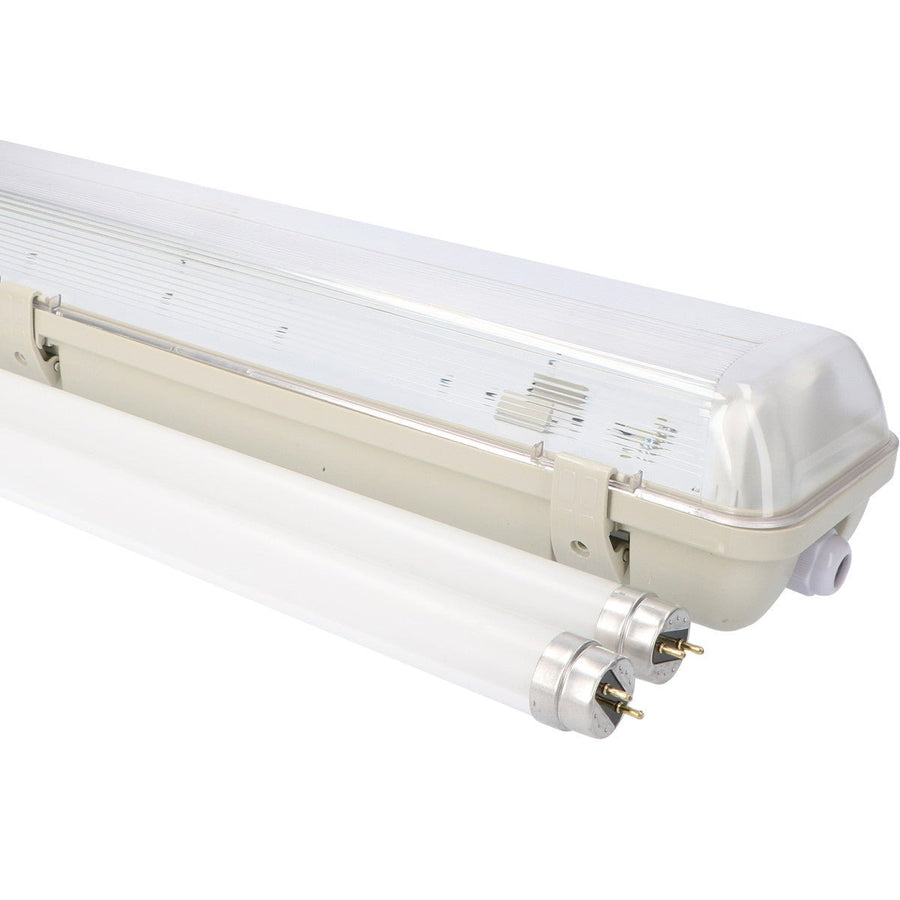 2 PACK - LED's Light LED TL Armatuur licht balk met sensor - incl Dubbele buis 2x14W 120cm 4000K Bewegingssensor en nachtsensor - Waterdicht - 150lm/w LED.nl
