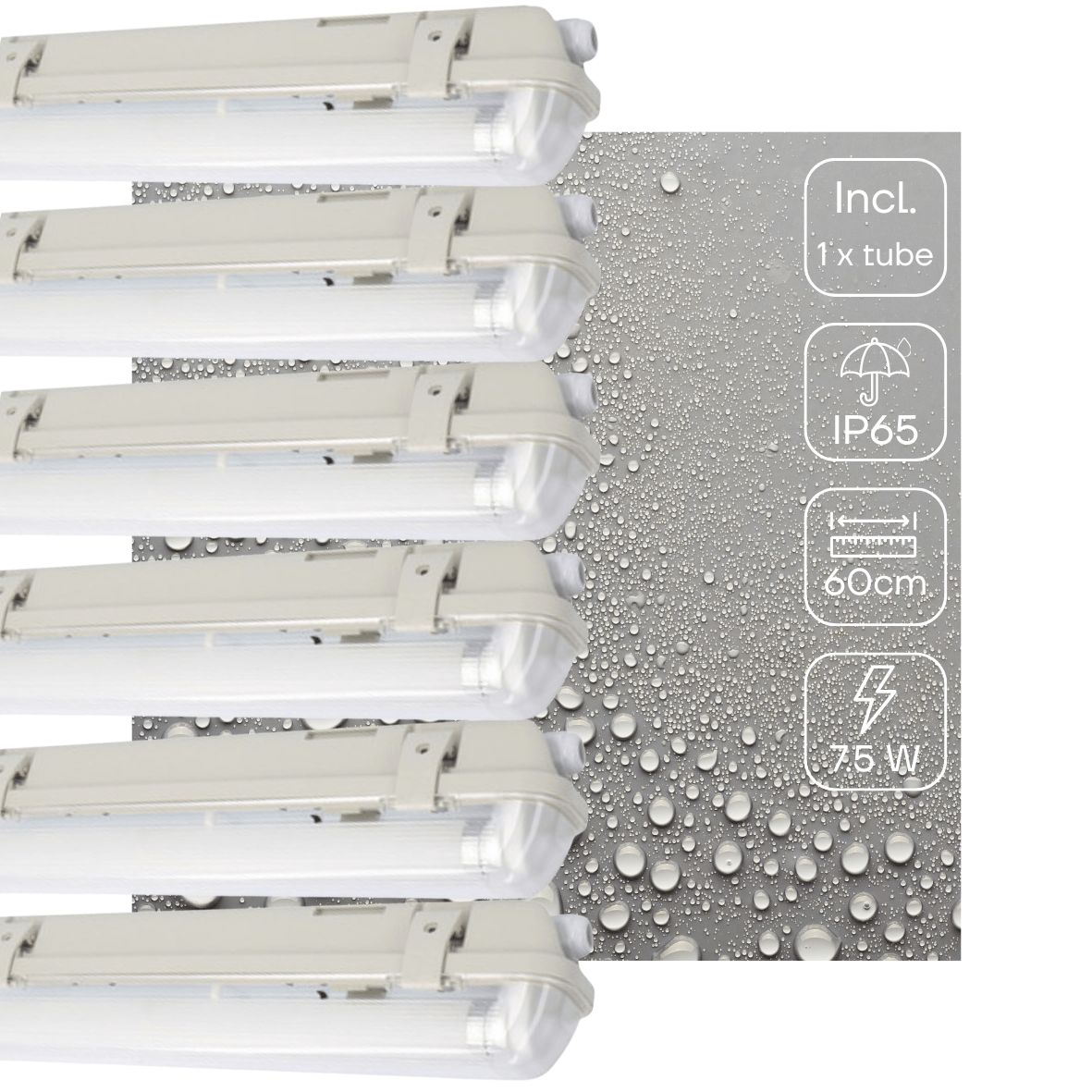 4 Pack LED's Light LED TL verlichting met sensor 60 cm - Bewegingssensor en nachtsensor - Waterdicht - 1100 lm LED.nl