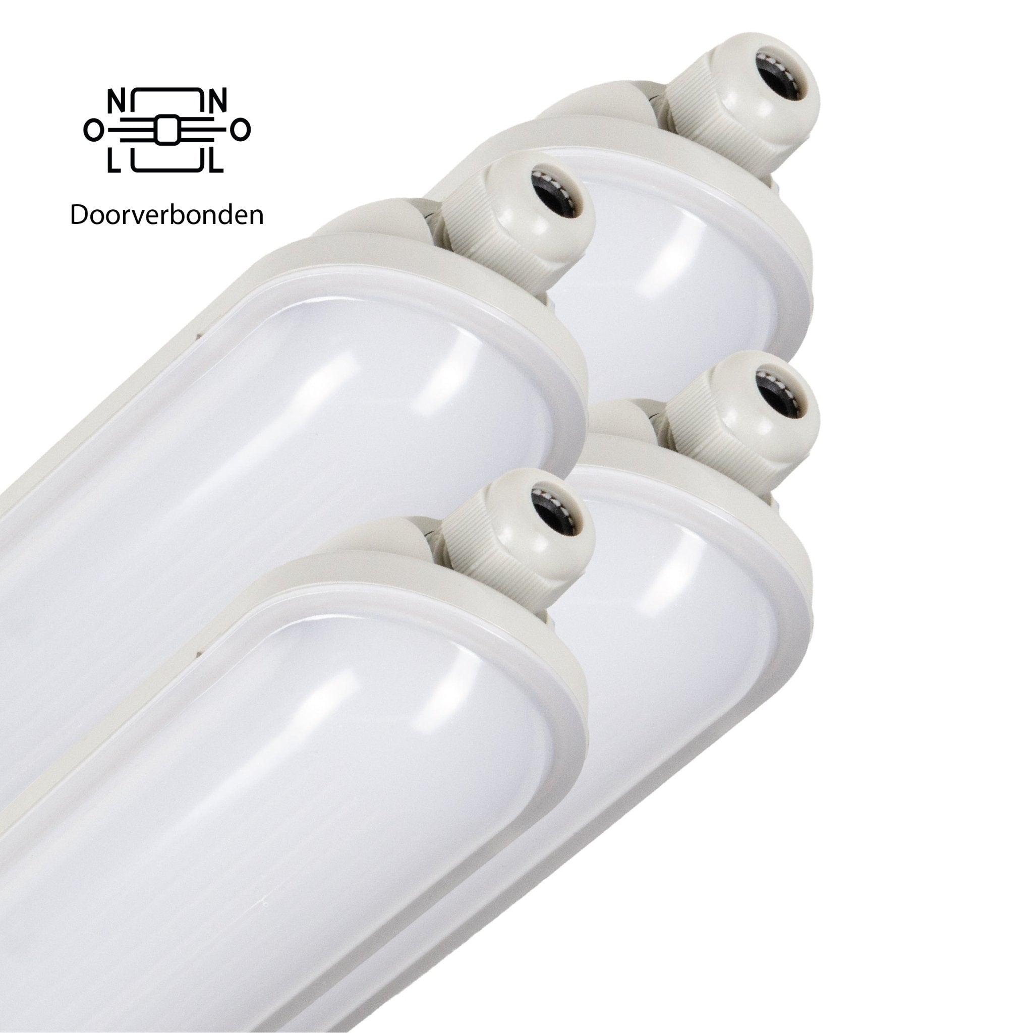 4 PACK - LED's Light Pro Premium Koppelbaar LED TL armatuur 40W 150cm 6400lm 4000K 160lm/w TL verlichting LED.nl