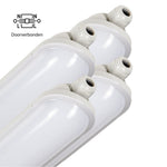 4 PACK -LED's Light Pro TL armatuur compleet 60 cm - Koppelbaar - IP65 Waterdicht - 2400 lm - 15W - 160lm/w LED.nl