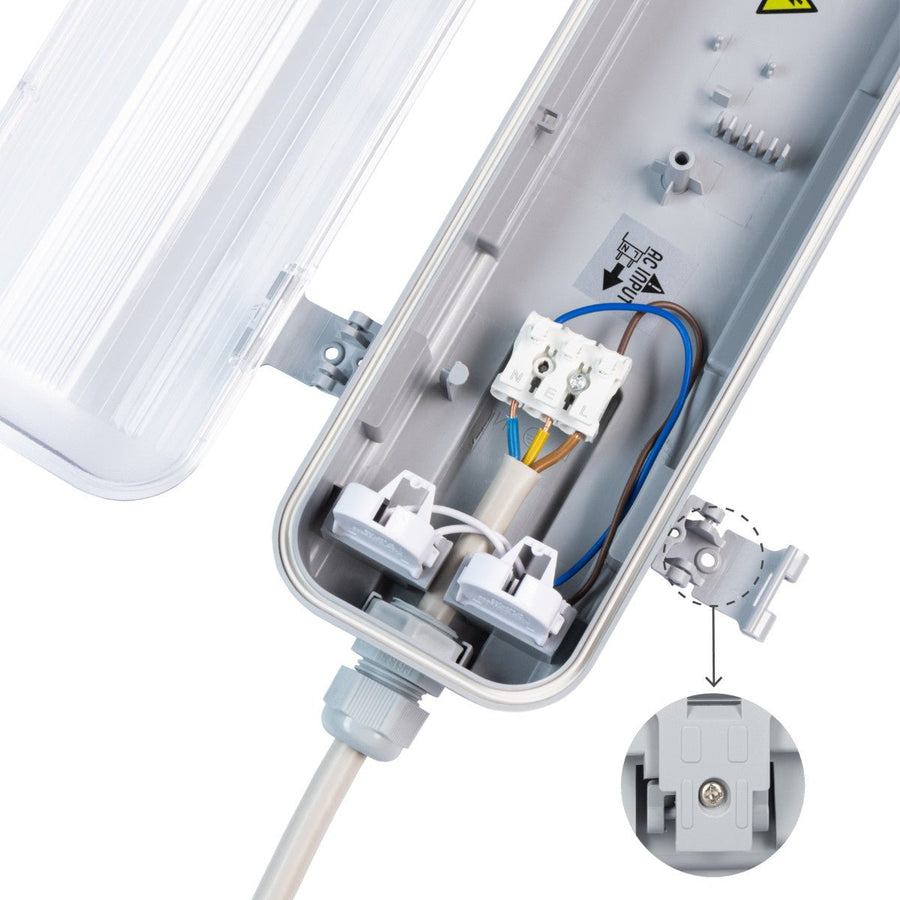 4 PACK - LED's Light LED TL dubbel armatuur 60 cm - Compleet met 2 LED TL buizen 60 cm - 2160lm LED.nl